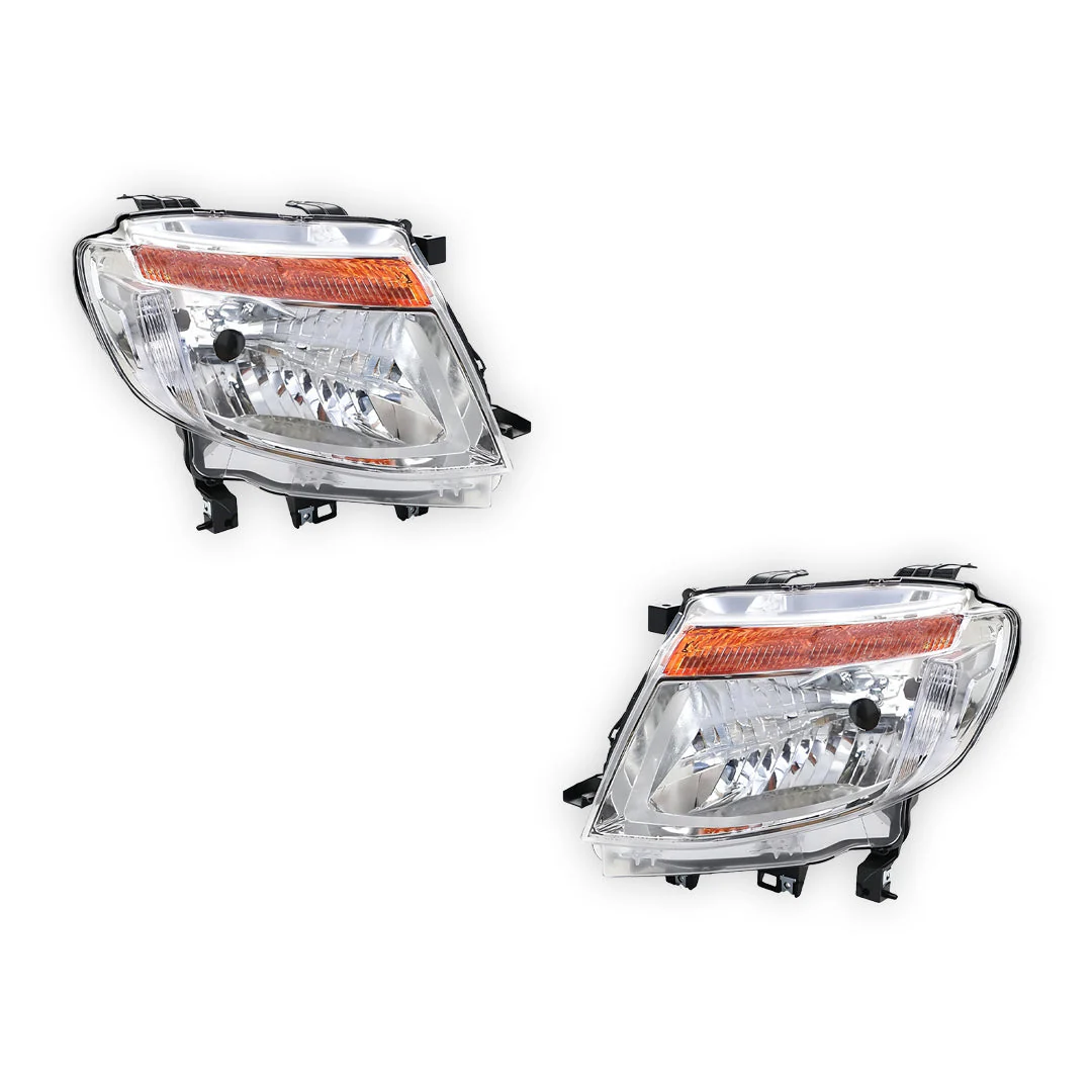 Ford Ranger PX MK1 (2011 - 2015) Headlights Black LH + RH - Image 2