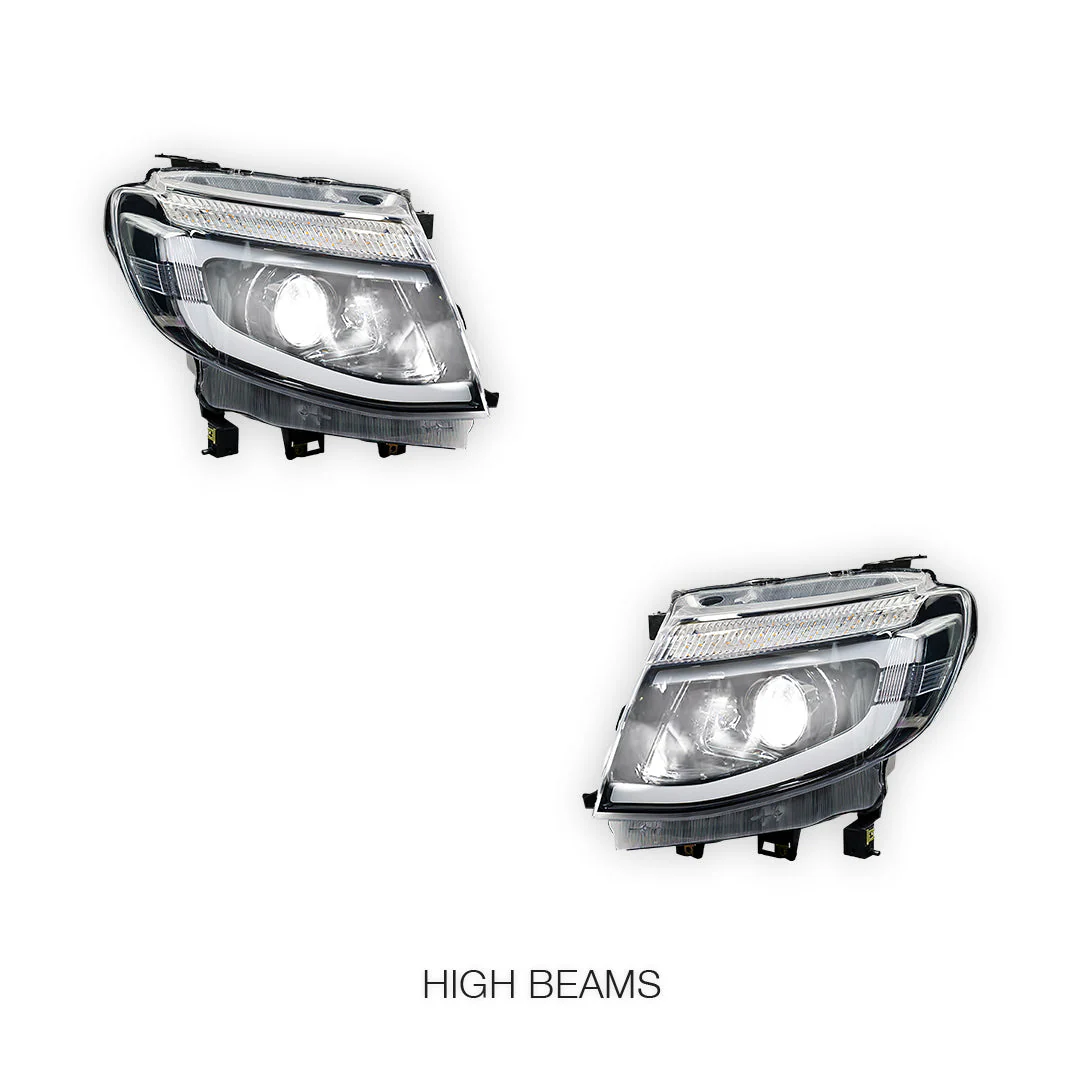 Ford Ranger PX MK1 (2011 - 2015) LED DRL Projector Headlights LH + RH - Image 3