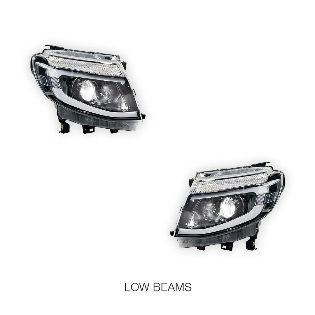 Ford Ranger PX MK1 (2011 - 2015) LED DRL Projector Headlights LH + RH - Image 5