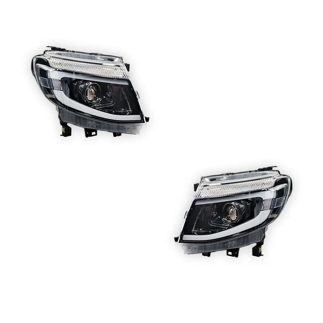 Ford Ranger PX MK1 (2011 - 2015) LED DRL Projector Headlights LH + RH - Image 6
