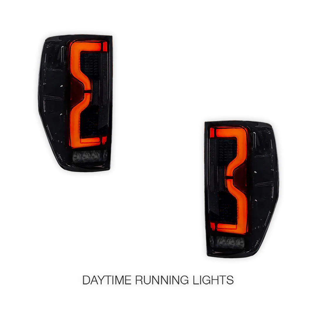 Ford Ranger PX MK1 / MK2 / MK3 (2011 - 2021) Smoked 3D Stripe Bar Full LED Tail Lights LH + RH - Image 3