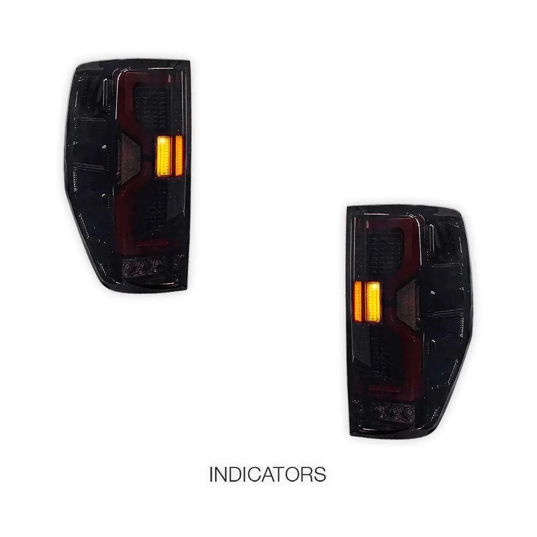 Ford Ranger PX MK1 / MK2 / MK3 (2011 - 2021) Smoked 3D Stripe Bar Full LED Tail Lights LH + RH - Image 4