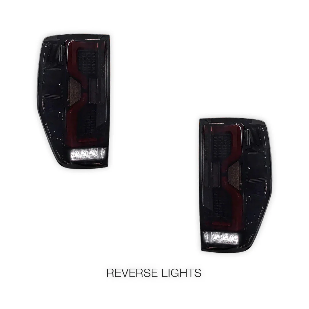 Ford Ranger PX MK1 / MK2 / MK3 (2011 - 2021) Smoked 3D Stripe Bar Full LED Tail Lights LH + RH - Image 5