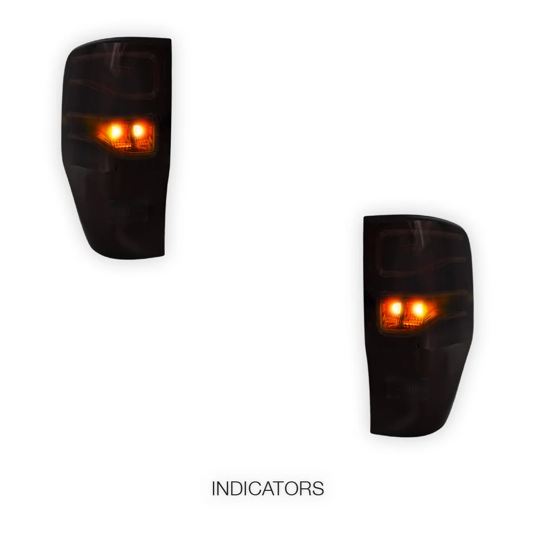 Ford Ranger PX MK1 / MK2 / MK3 (2011 - 2021) Smoked Red 3D LED Stripe Bar Tail Lights LH + RH - Image 3