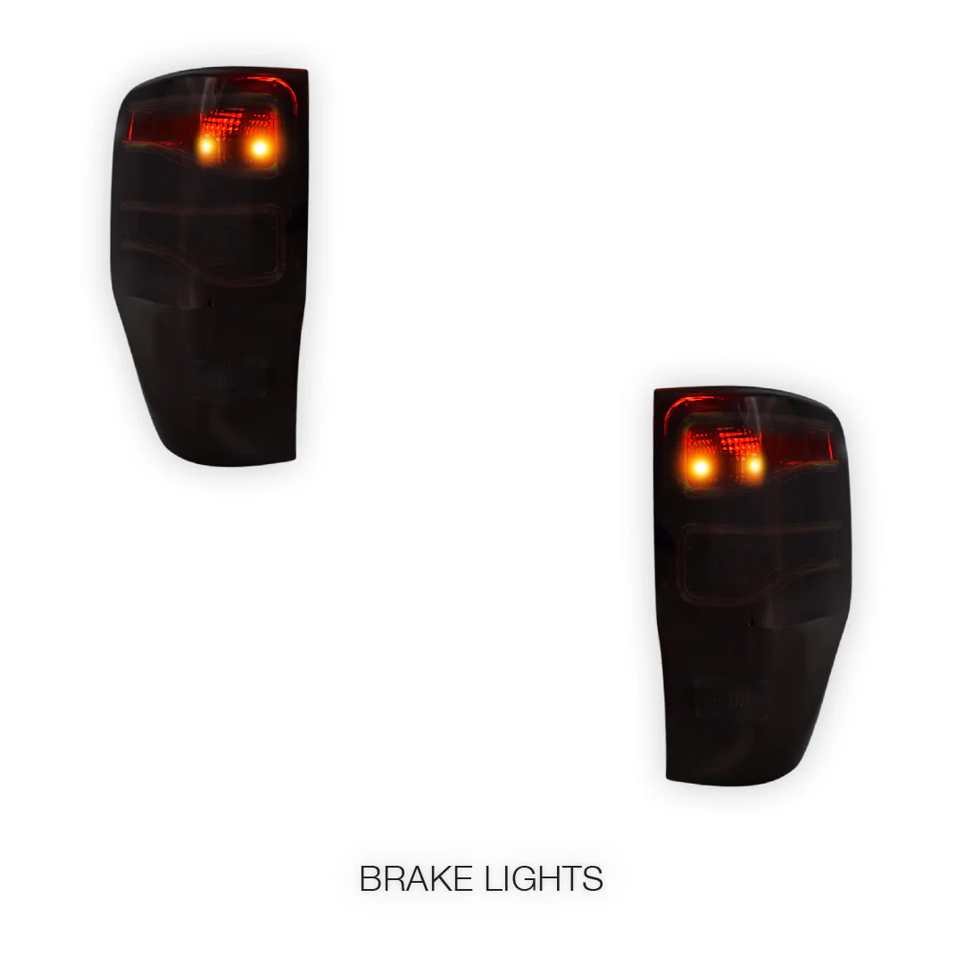 Ford Ranger PX MK1 / MK2 / MK3 (2011 - 2021) Smoked Red 3D LED Stripe Bar Tail Lights LH + RH - Image 4
