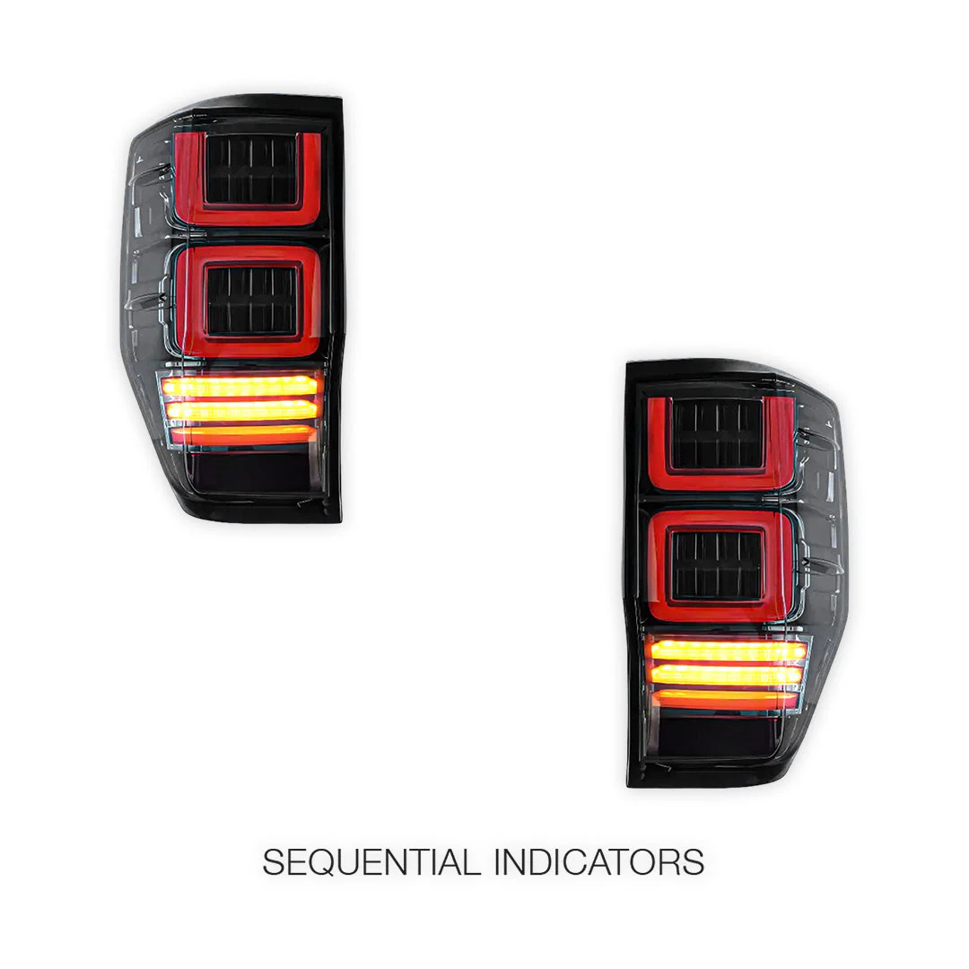 Ford Ranger PX MK1 / MK2 / MK3 (2012 - 2021) Sequential Smoked LED Tail Lights LH + RH - Image 2