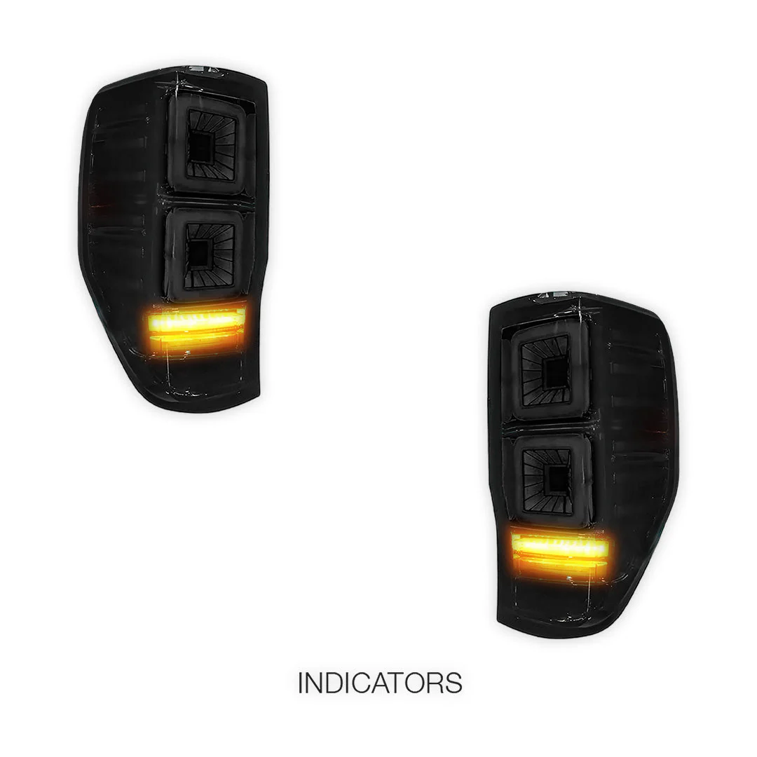 Ford Ranger PX MK1 / MK2 / MK3 (2012 - 2021) Smoked Block-Style LED Tail Lights LH + RH - Image 4