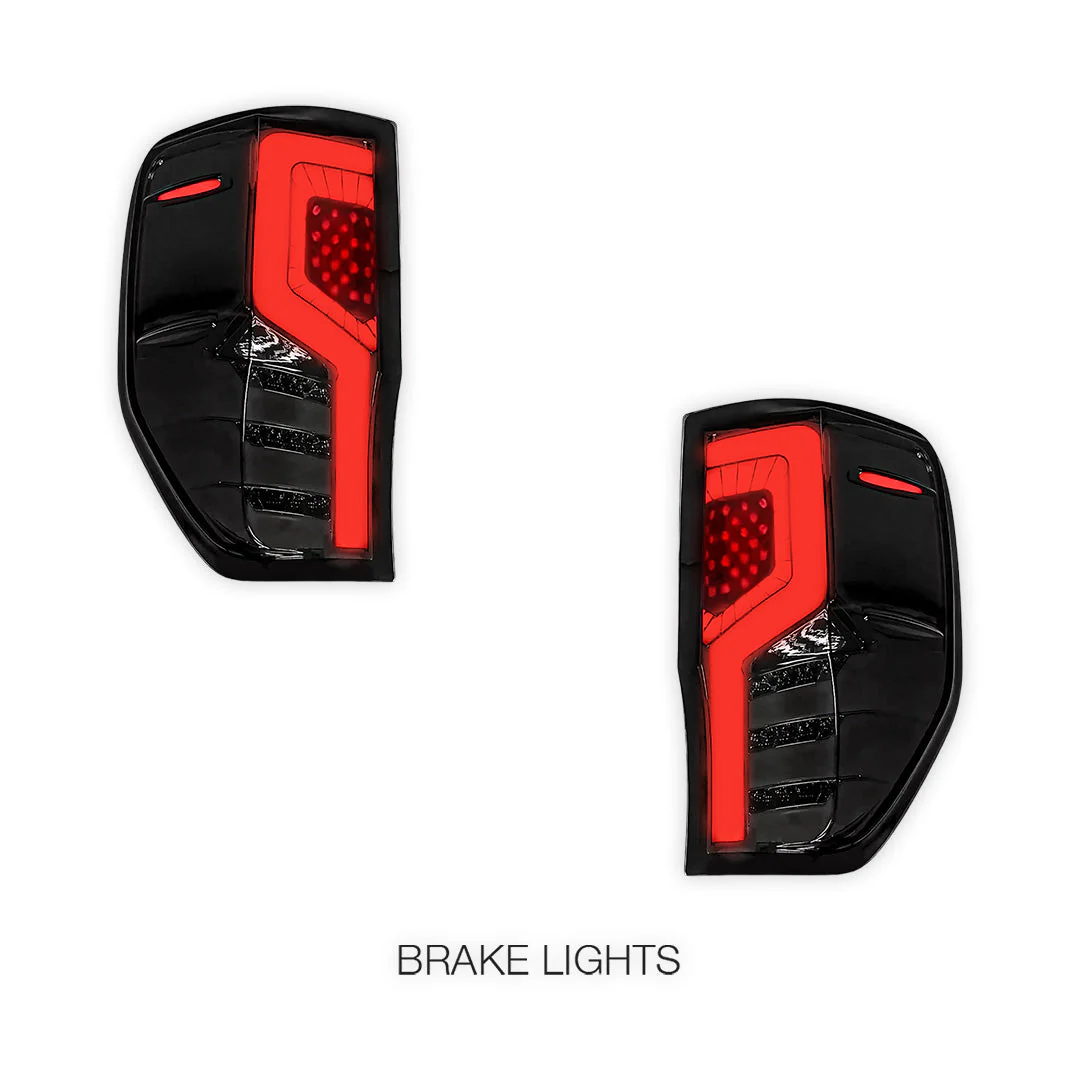 Ford Ranger PX MK1 / MK2 / MK3 (2012 - 2021) Smoked Razor-Style LED Tail Lights LH + RH - Image 4