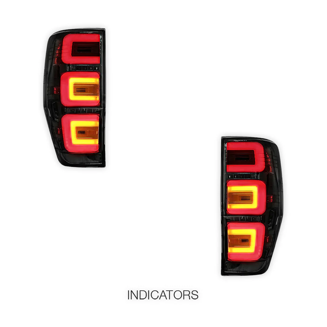 Ford Ranger PX MK1 / MK2 / MK3 (2012 - 2021) Smoked Triple-Eye Style LED Tail Lights LH + RH - Image 2
