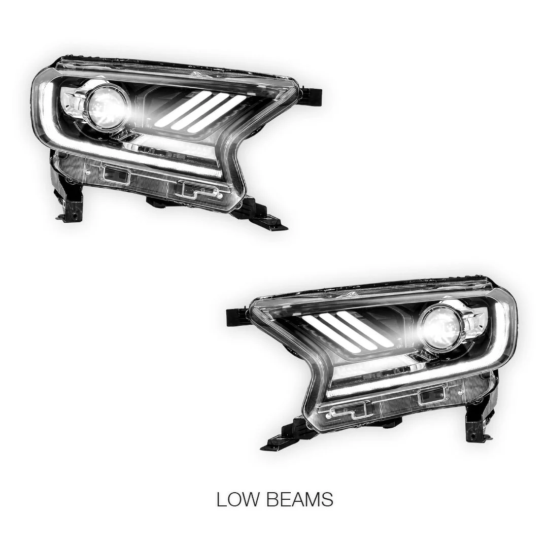Ford Ranger PX MK2 / MK3 (2015 - 2021) Full LED DRL Dual Beam Projector Headlights LH + RH - Image 4