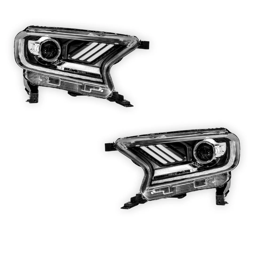 Ford Ranger PX MK2 / MK3 (2015 - 2021) Full LED DRL Dual Beam Projector Headlights LH + RH - Image 6