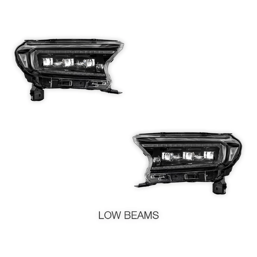 Ford Ranger PX MK2 / MK3 (2016 - 2021) Projector LED Headlights LH + RH - Image 3