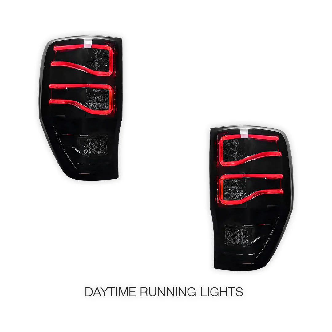 Ford Ranger T6 PX MK1 / MK2 / MK3 (2012 - 2021) Smoked Matrix Style LED Tail Lights LH + RH - Image 3