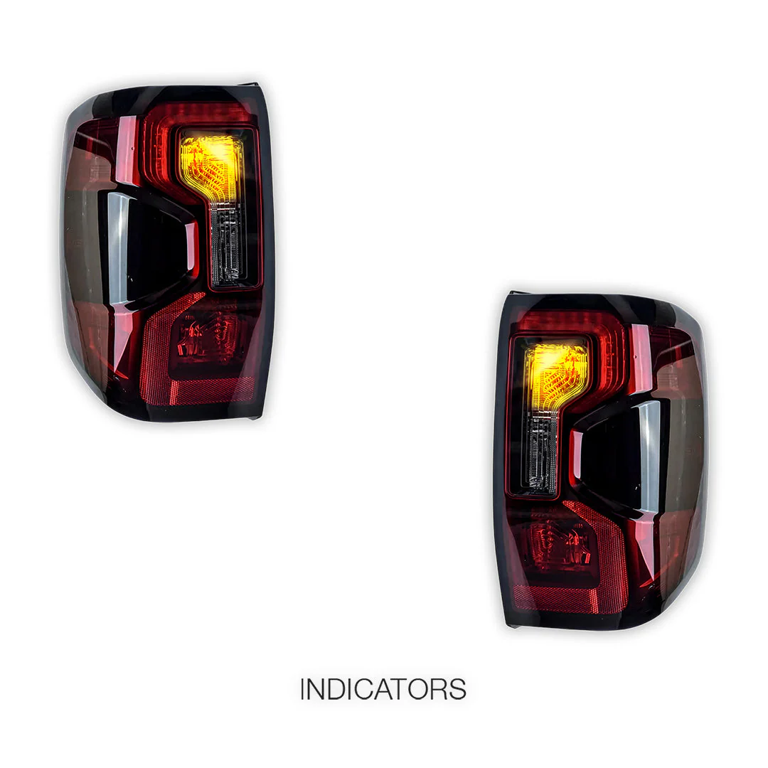 Ford Ranger T9 PY (2022 - 2023) Smoked LED Tail Lights LH + RH - Image 2