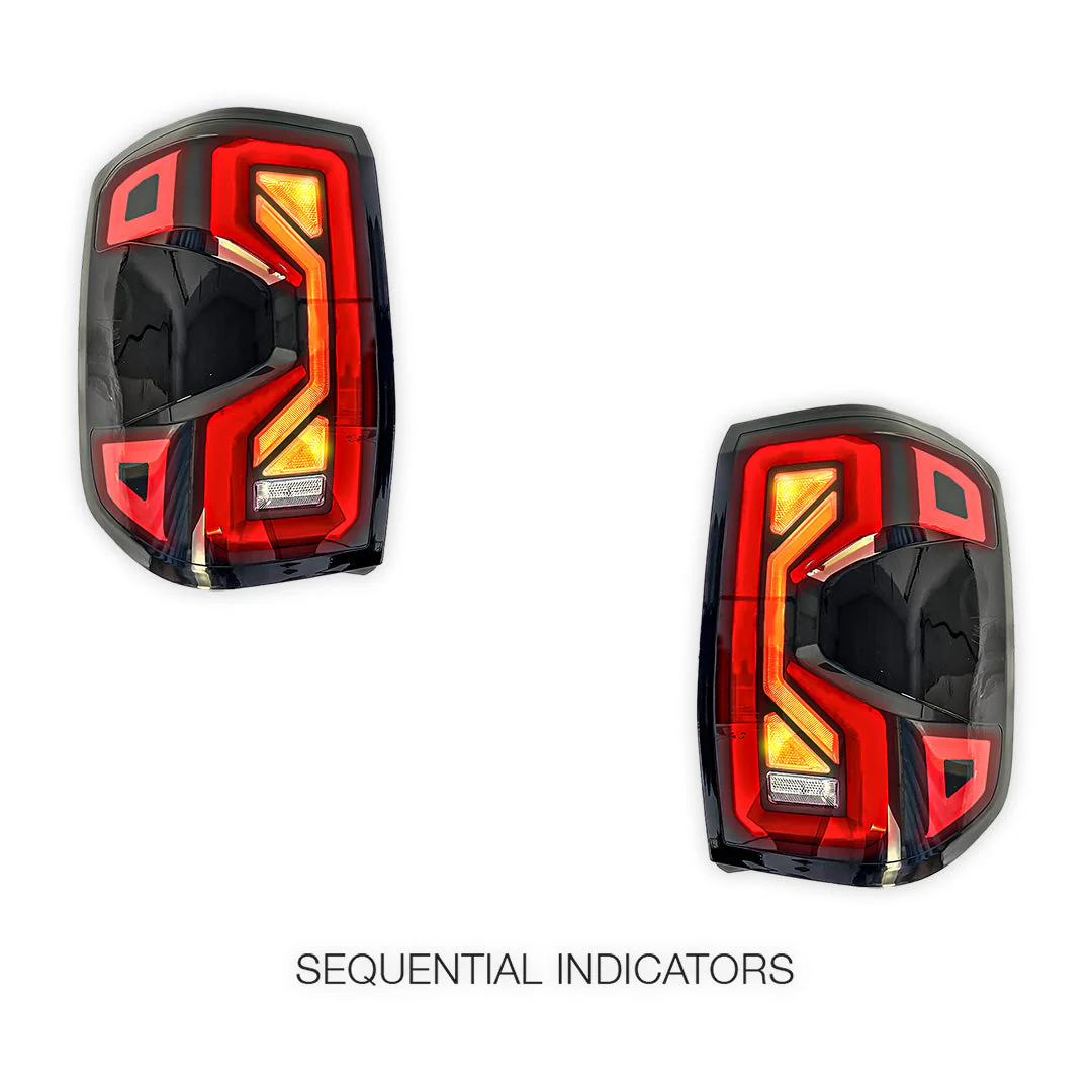 Ford Ranger T9 PY (2022 - 2024) Smoked LED Tail Lights LH + RH - Image 2