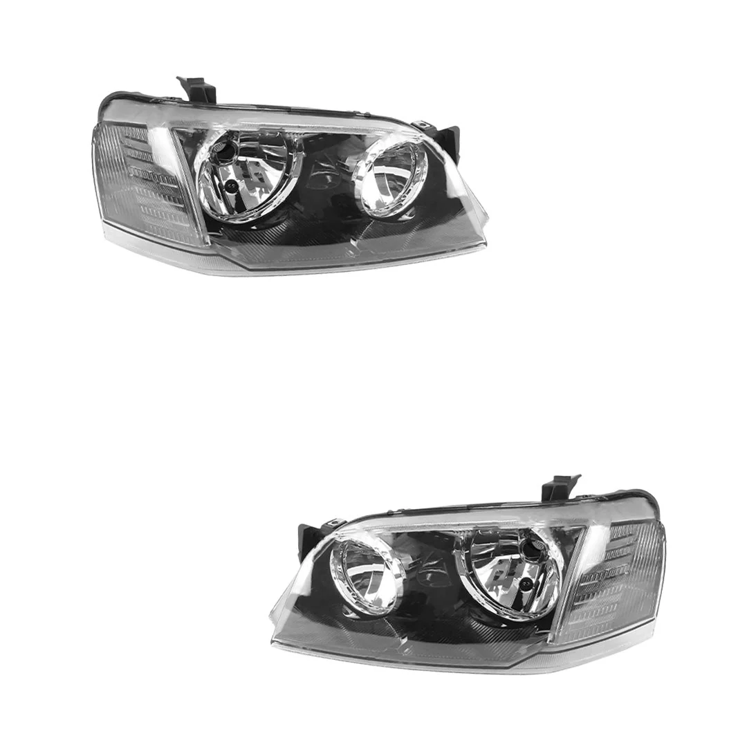 Ford Territory SX / SY (2004- 2009) Black OEM Style Headlights LH + RH - Image 2