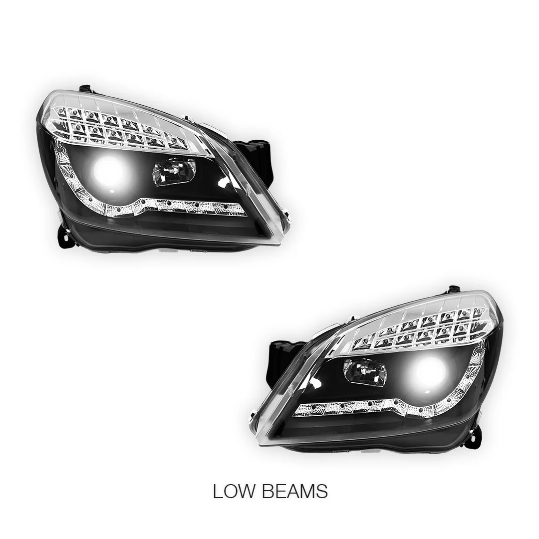 Holden Astra AH (2004 - 2012) LED DRL Projector Headlights LH + RH - Image 4