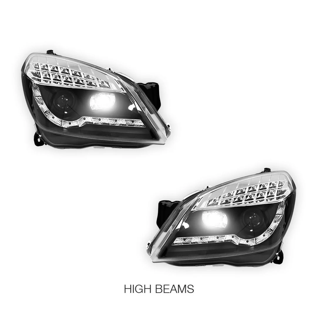 Holden Astra AH (2004 - 2012) LED DRL Projector Headlights LH + RH - Image 5