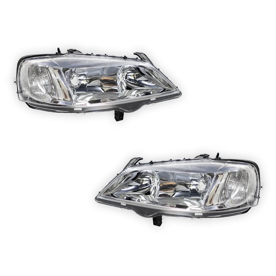 Holden Astra TS (1998 - 2004) Chrome Headlights LH + RH - Image 2