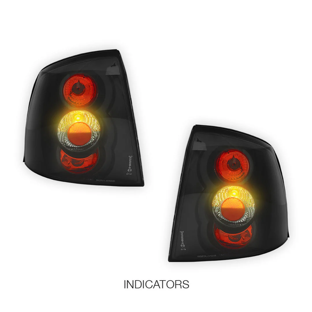 Holden Astra TS/ TF G (1998 - 2004) Black Altezza Halogen Tail Lights LH + RH - Image 3