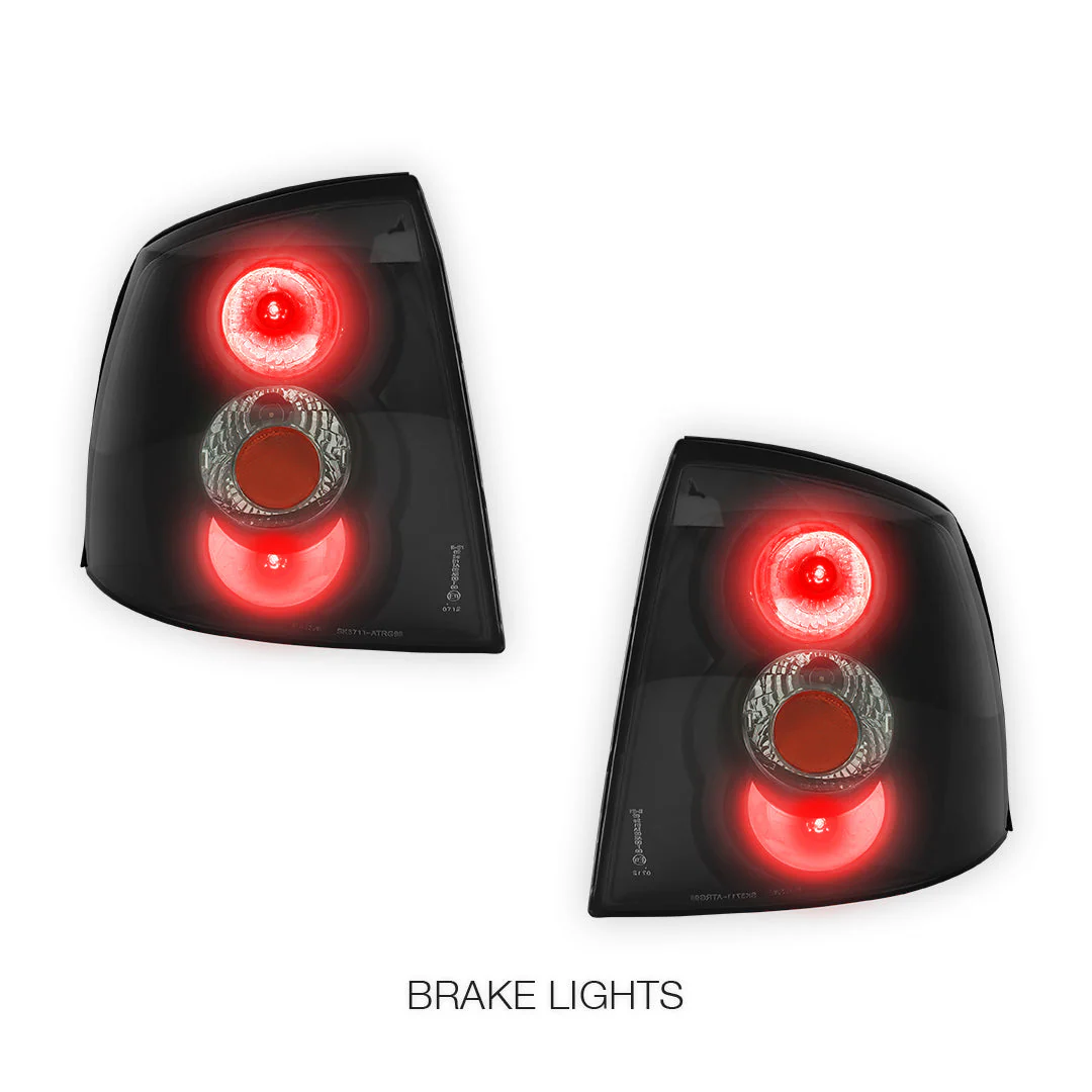 Holden Astra TS/ TF G (1998 - 2004) Black Altezza Halogen Tail Lights LH + RH - Image 4