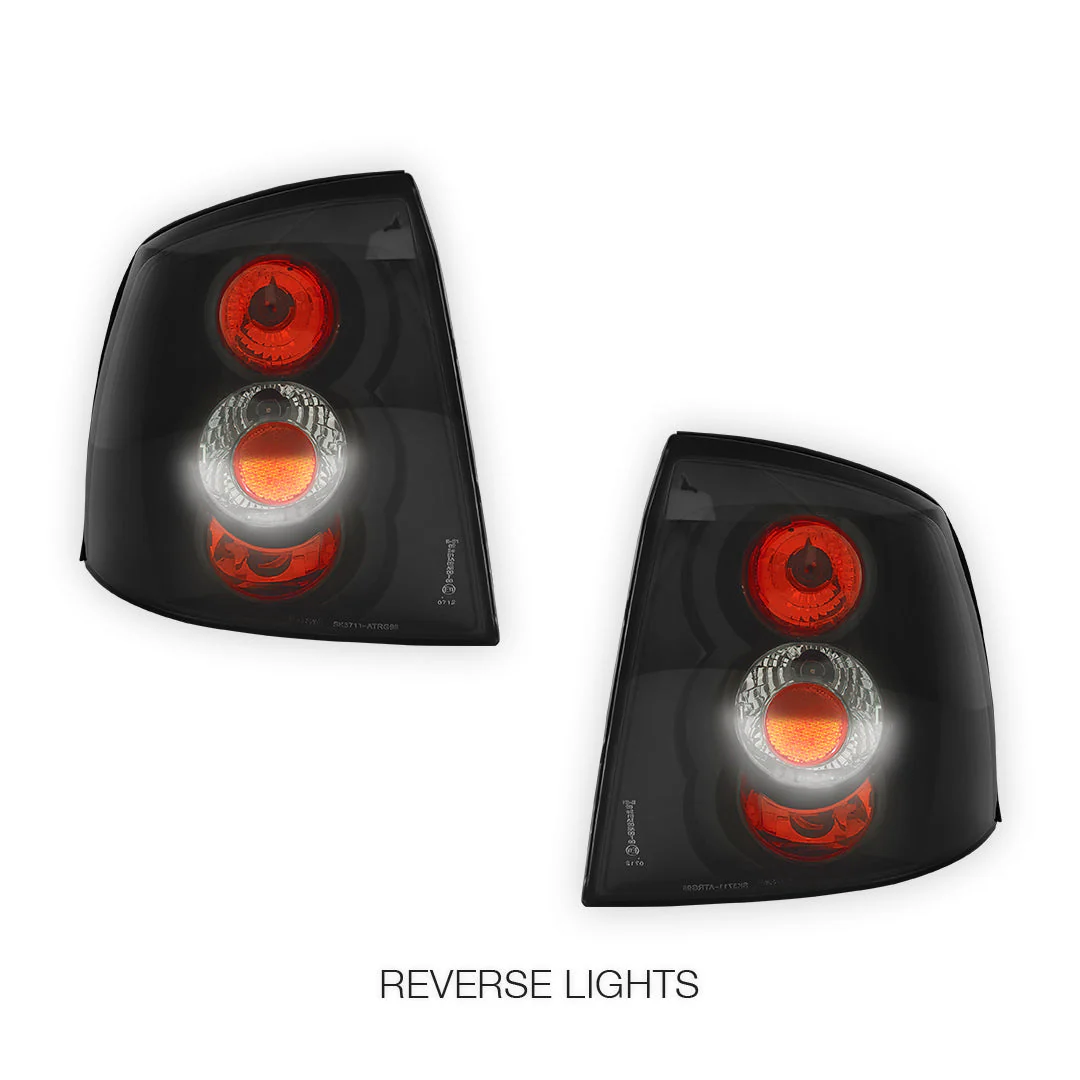 Holden Astra TS/ TF G (1998 - 2004) Black Altezza Halogen Tail Lights LH + RH - Image 5