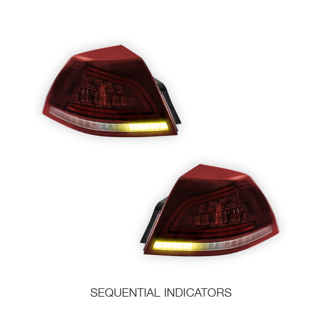 Holden Commodore VE Series 1 & 2 (2006 - 2013) Sequential Red Clear LED Tail Lights LH + RH - Image 4