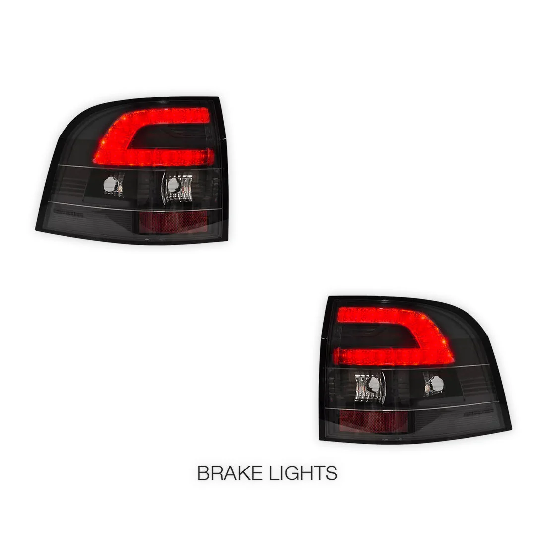 Holden Commodore VE UTE Series 1 & 2 (2007 - 2013) Black LED Tail Lights LH + RH - Image 2