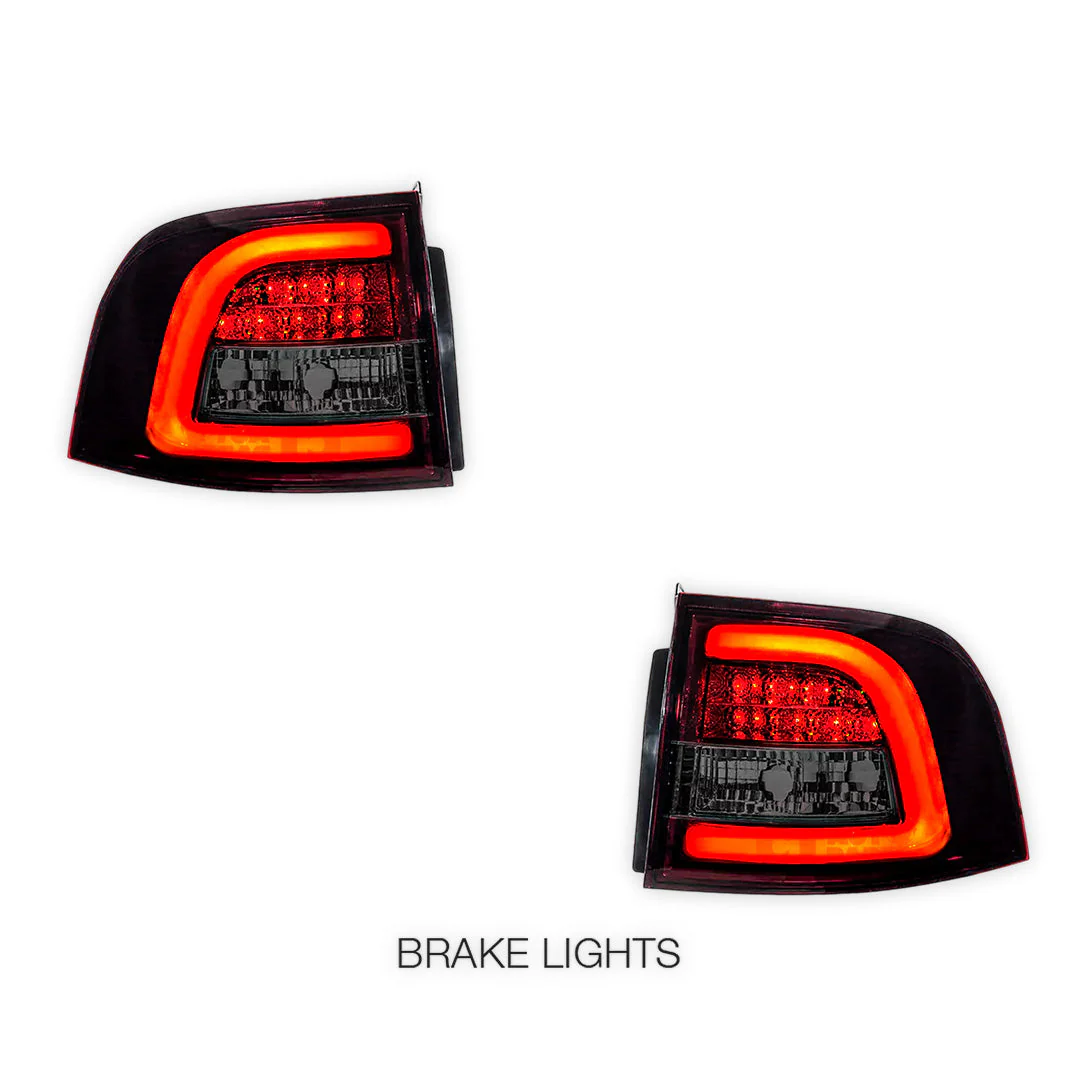 Holden Commodore VE / VF Series 1 Wagon (2006 - 2015) Smoked Red LED Tail Lights LH + RH - Image 2