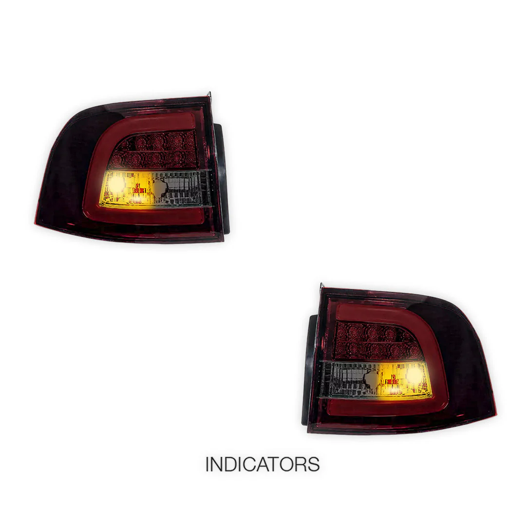 Holden Commodore VE / VF Series 1 Wagon (2006 - 2015) Smoked Red LED Tail Lights LH + RH - Image 3