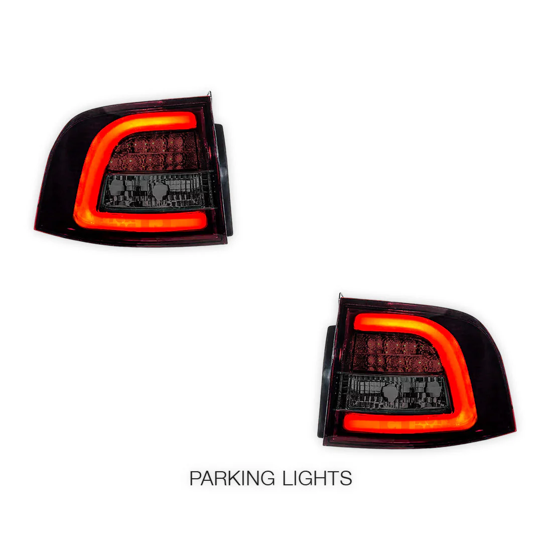 Holden Commodore VE / VF Series 1 Wagon (2006 - 2015) Smoked Red LED Tail Lights LH + RH - Image 4