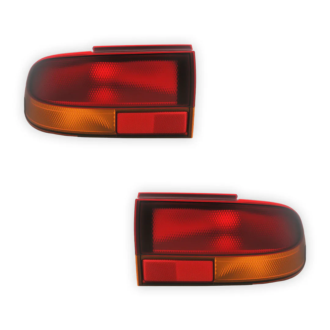 Holden Commodore VR / VS (1994 - 1997) Amber and Red Halogen OEM Style Tail Lights LH + RH - Image 2