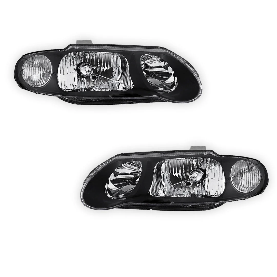Holden Commodore VX VU (2000 - 2002) Black OEM Style Headlights LH + RH - Image 2