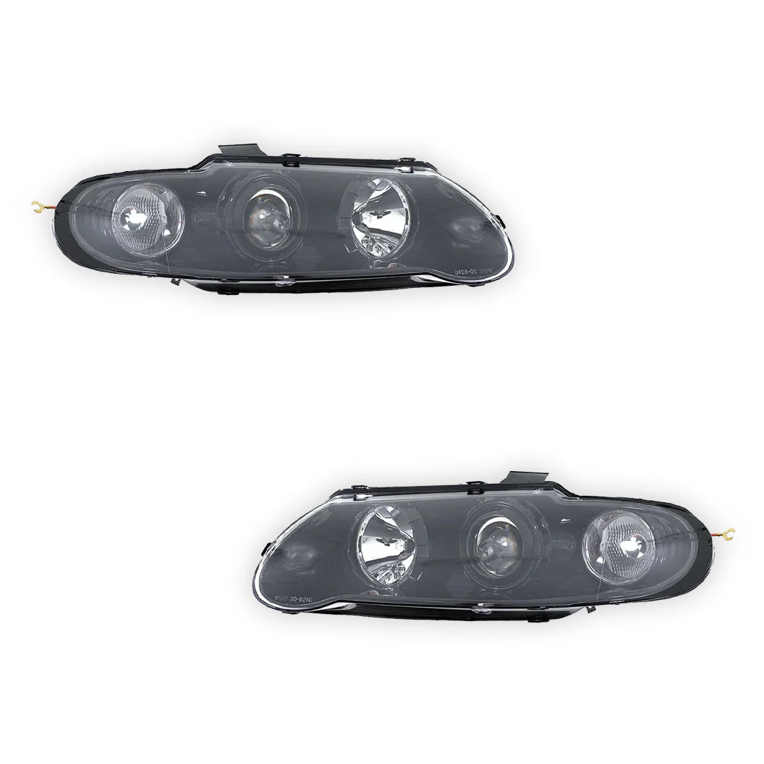 Holden Commodore VX / VU (2000 - 2002) Black Projector Headlights LH + RH - Image 2