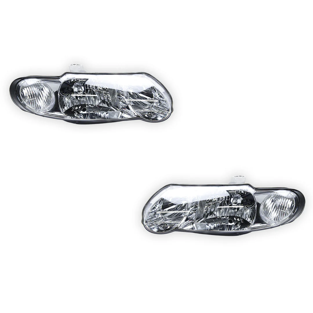 Holden Commodore VX VU (2000 - 2002) Chrome OEM Style Headlights LH + RH - Image 2