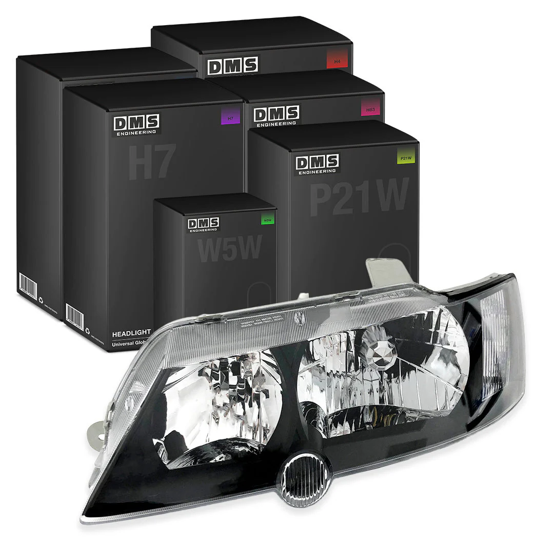 Holden Commodore VY (2002 - 2004) Black OEM Style Headlights LH + RH - Image 4