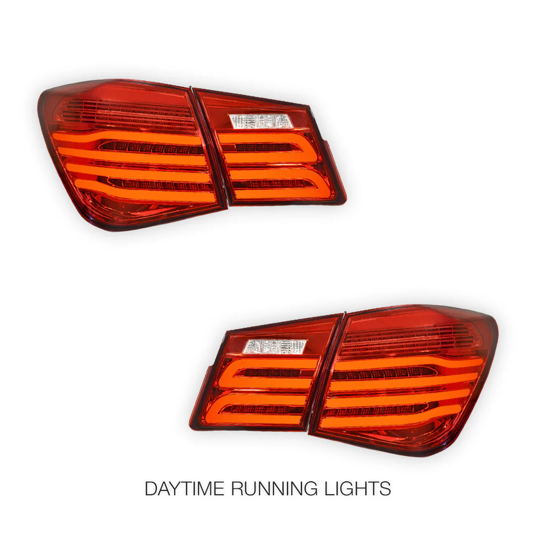 Holden Cruze JG / JH (2009 - 2016) 3D LED Stripe Bar Tail Lights LH + RH - Image 2