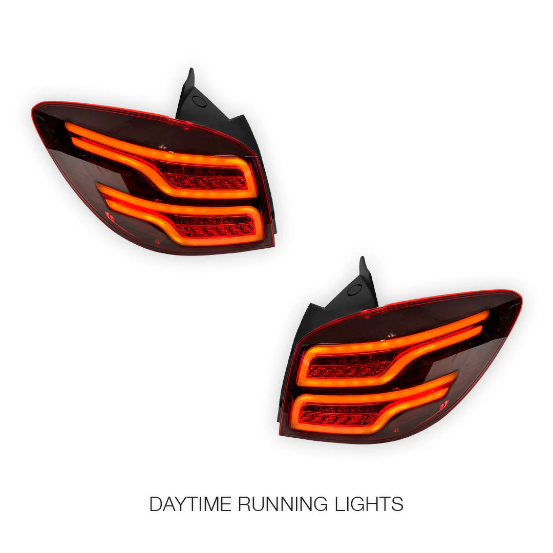 Holden Cruze JG / JH (2011 - 2016) Red Full 3D LED Stripe Tail Lights LH + RH - Image 2