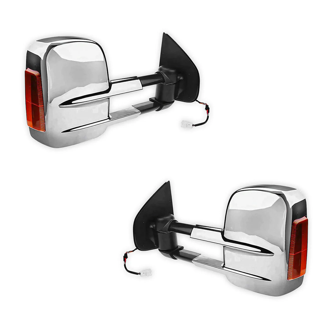 Holden Rodeo RA (2003 - 2008) Chrome Extendable Towing Side Mirrors - Image 3