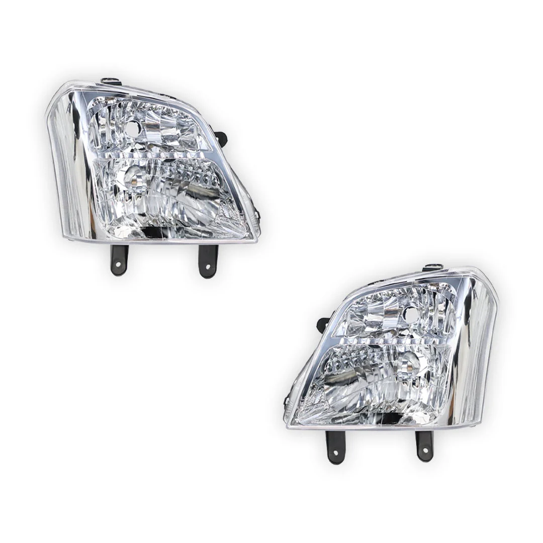 Holden Rodeo RA Series 1 (2003 - 2007) Chrome Headlights LH + RH - Image 2