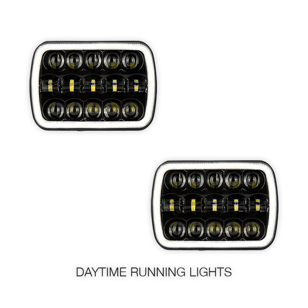Holden Rodeo TF / R9 (1998 - 2003) 7x6" 5x7" LED Headlights LH + RH - Image 3