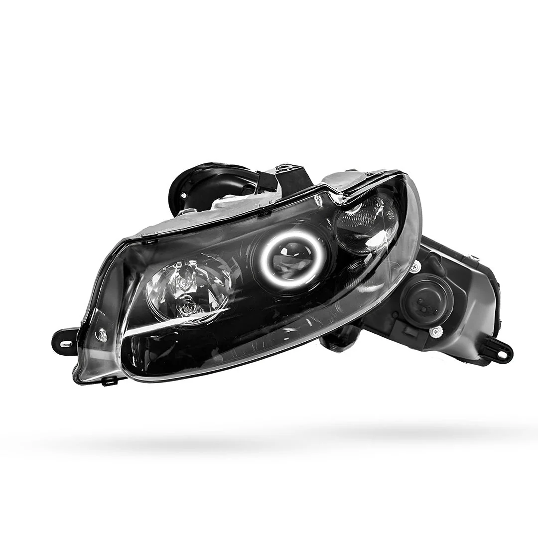 Holden Statesman WH (1999 - 2003) Black LED Halo Angel Eyes Altezza Headlights LH + RH