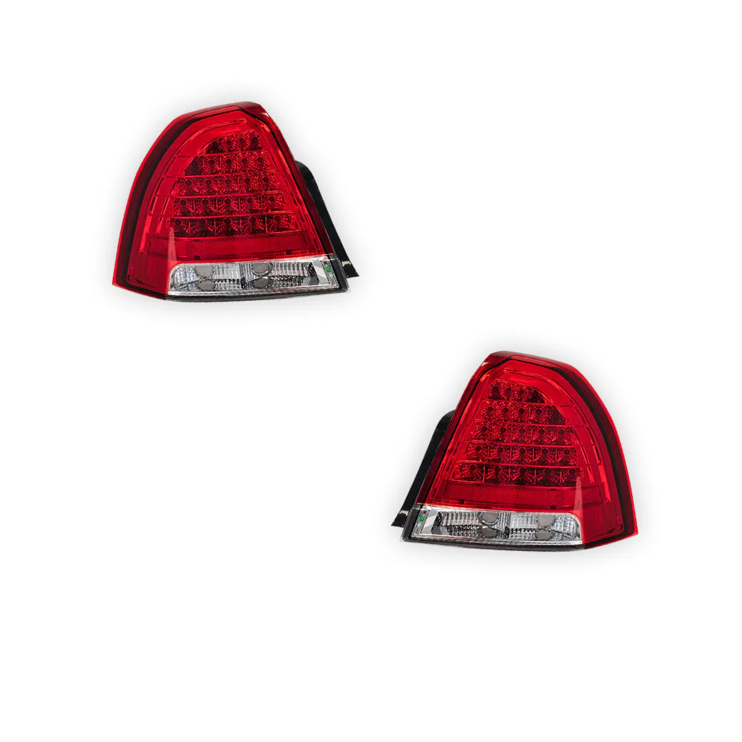 Holden Statesman WM (2006 - 2010) Clear Red LED Tail Lights LH + RH - Image 6