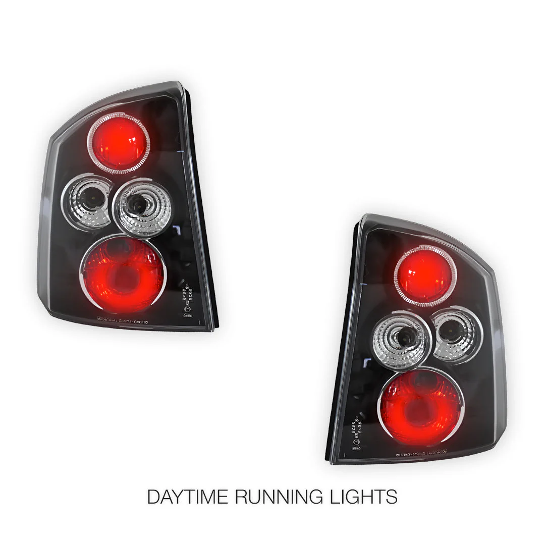 Holden Vectra ZC (2002 - 2005) Black Altezza Halogen Tail Lights LH + RH - Image 2