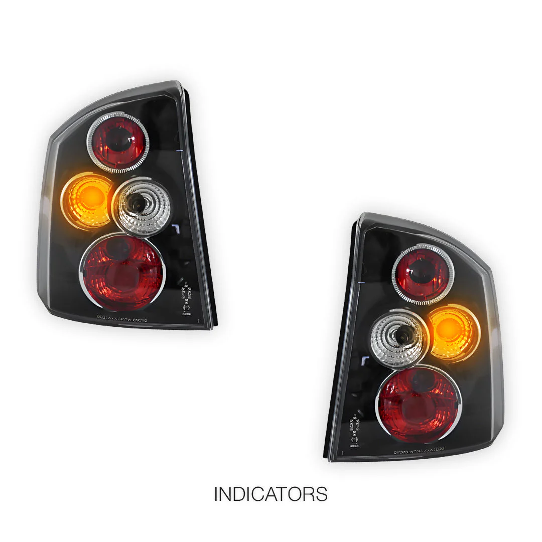 Holden Vectra ZC (2002 - 2005) Black Altezza Halogen Tail Lights LH + RH - Image 4