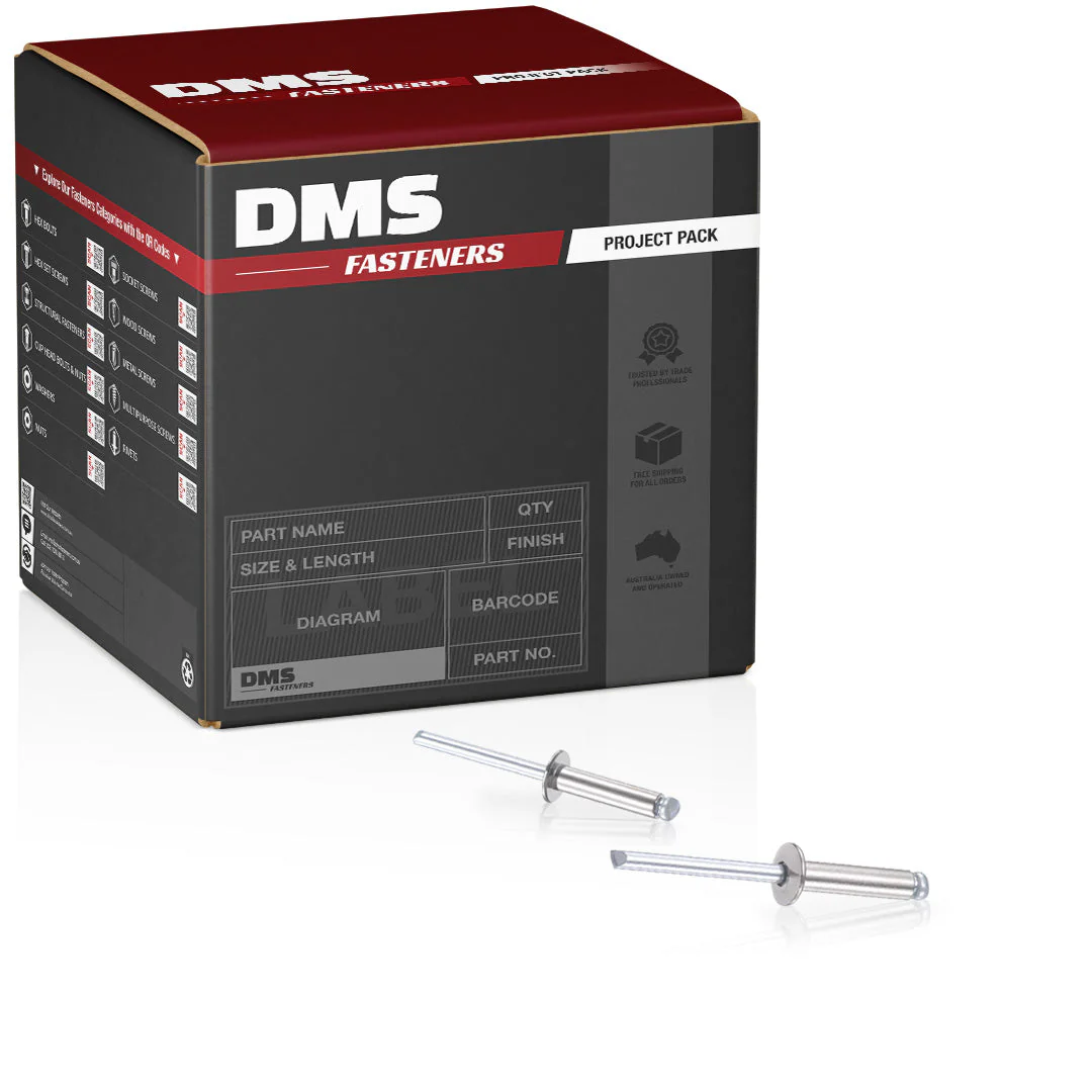 Homestead AS4-3 Rivet Dome Pop Blind (3.2mm x 8mm) Aluminium Steel