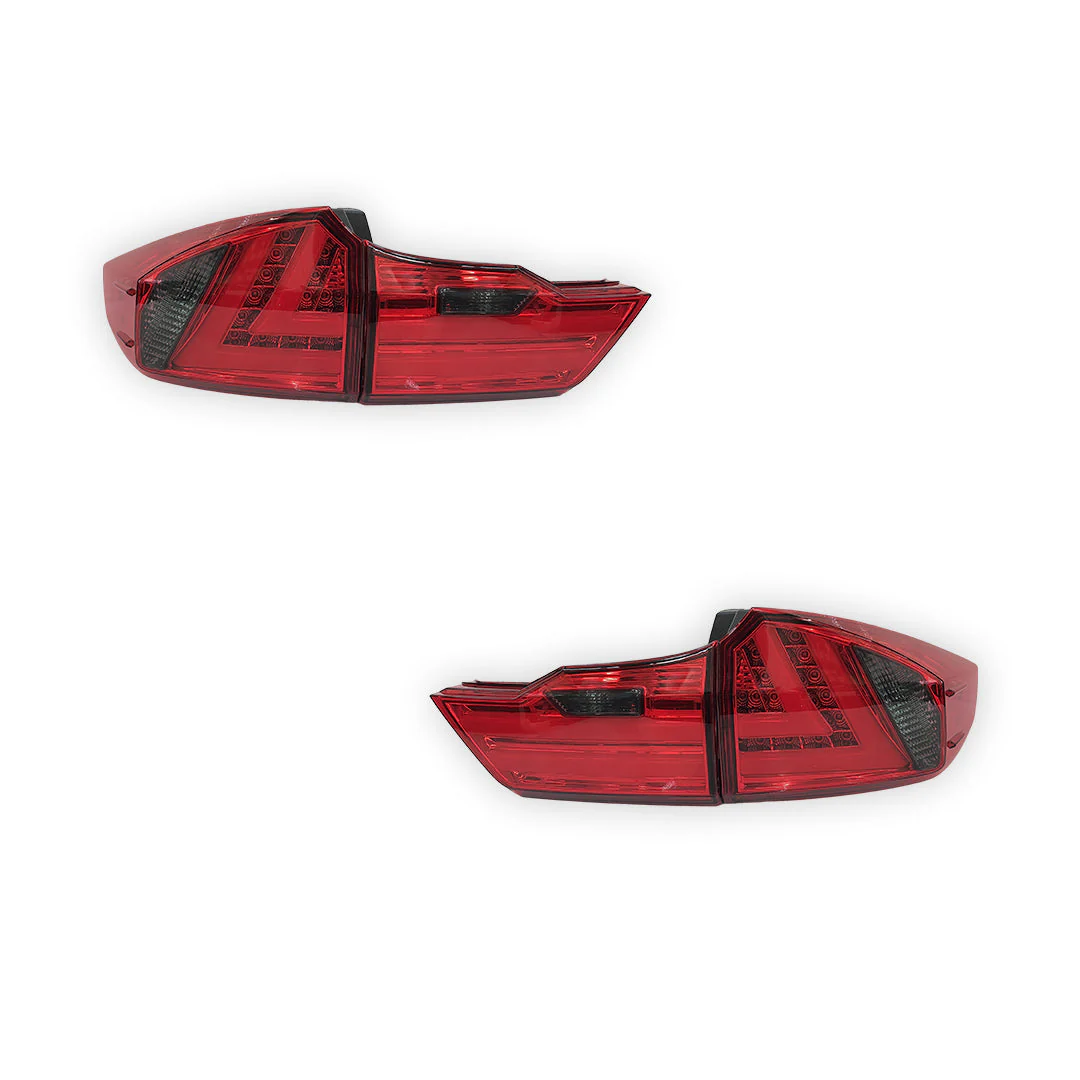 Honda City GM6 (2014 - 2017) Red Smoked LED Tail Lights LH + RH - Image 6