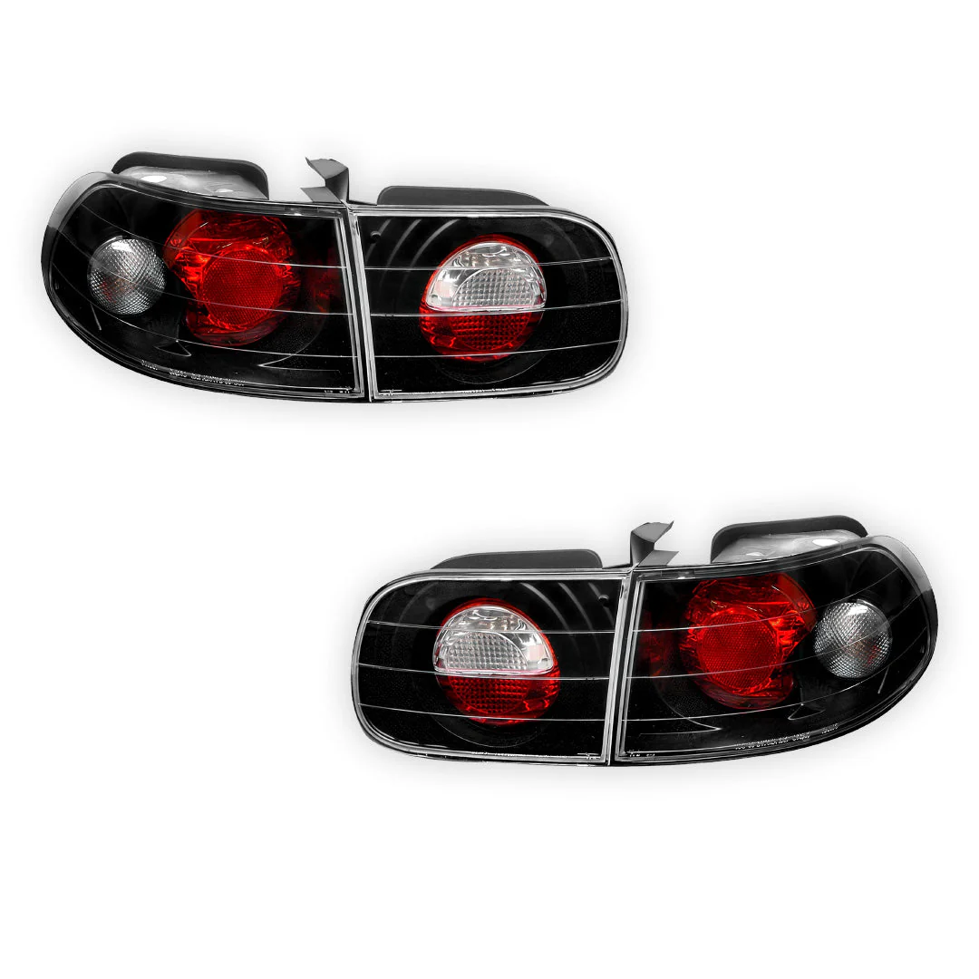 Honda Civic EG (1992 - 1995) Black Altezza Halogen Tail Lights LH + RH - Image 6