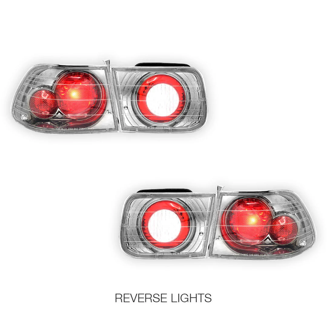 Honda Civic EK (1996 - 2000) Crystal Clear Altezza Halogen Tail Lights LH + RH - Image 5