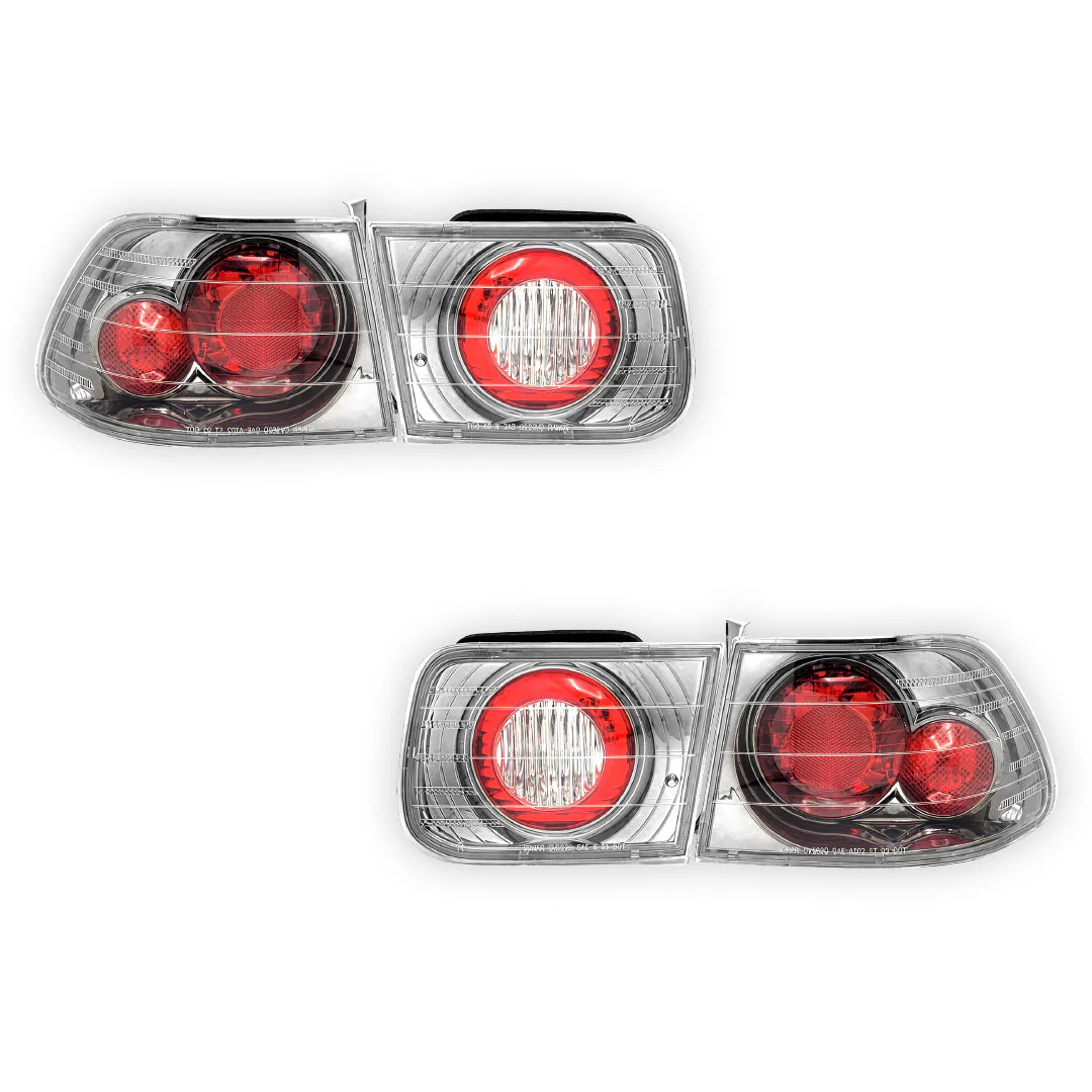 Honda Civic EK (1996 - 2000) Crystal Clear Altezza Halogen Tail Lights LH + RH - Image 6